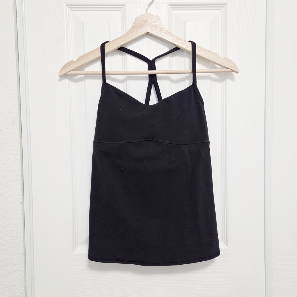 athleta vinyasa support strappy racerback v neck cami crop tank - Picture 3 of 8